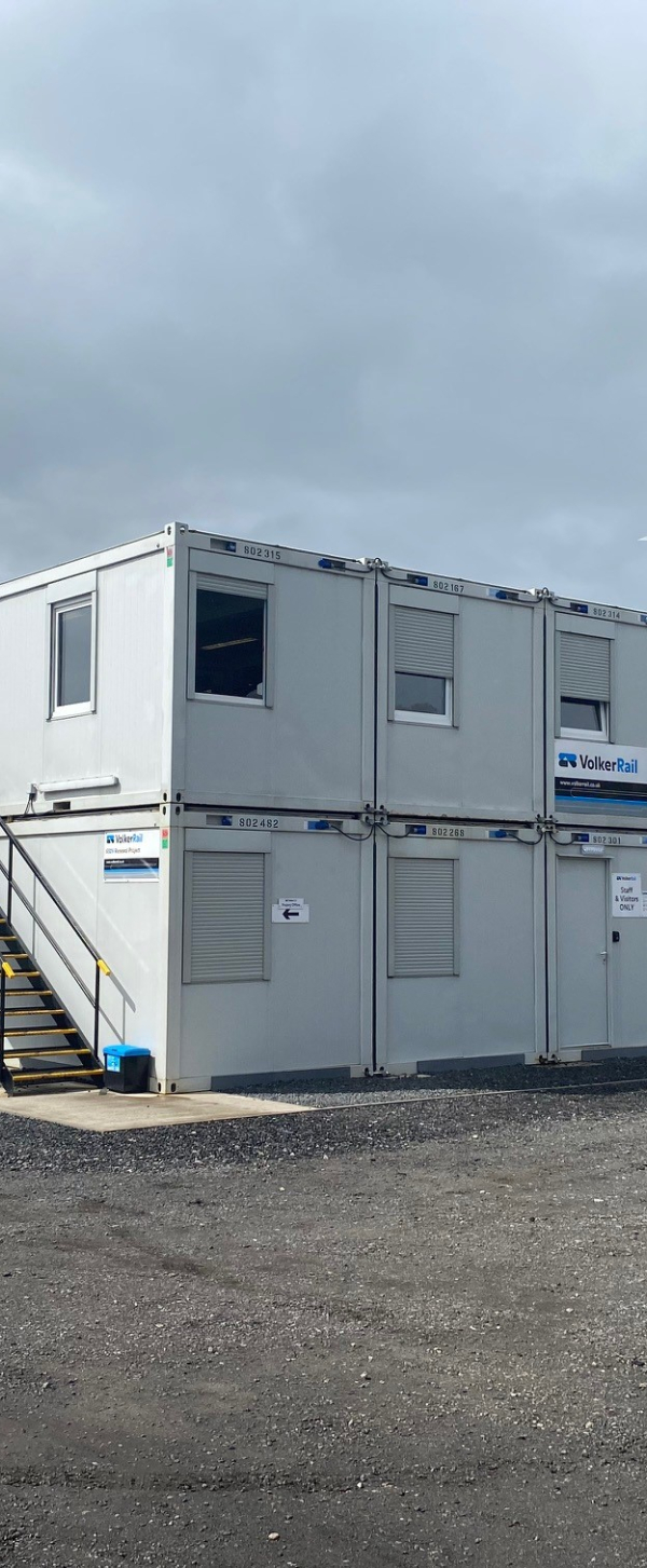 Two storey accommodation units with outside staircase