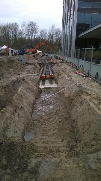 Crossing A10 District heating pipes