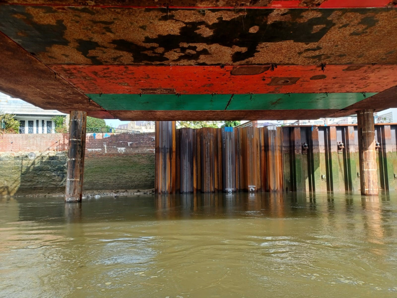 Tarrant Wharf emergency repairs – conventional piling