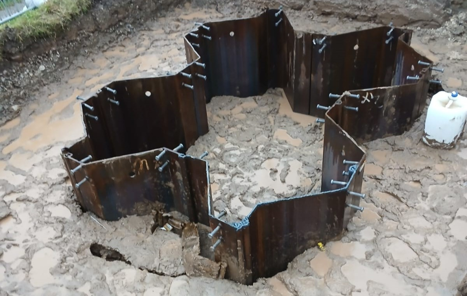 Garstang Flood Barrier temporary works