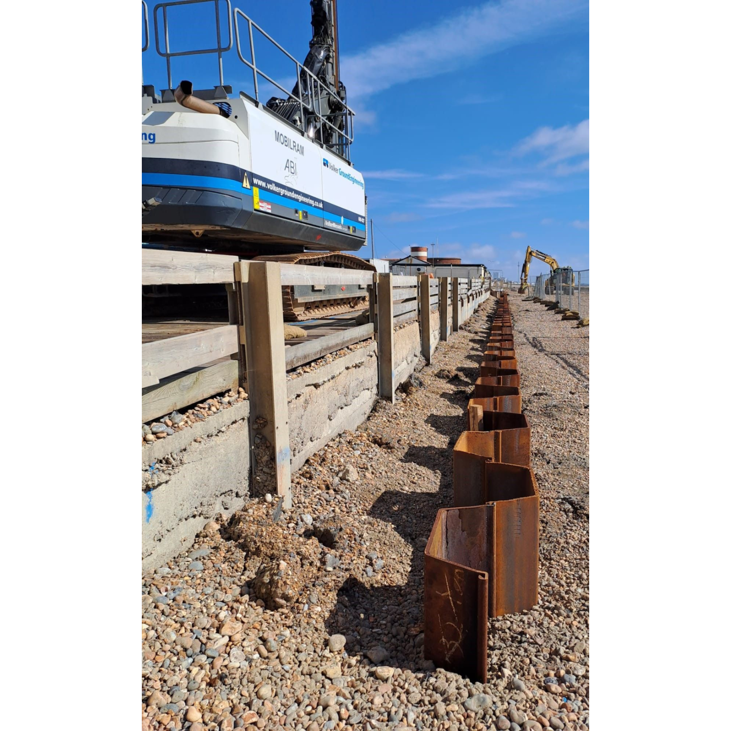 Piling rig on site at Southsea.